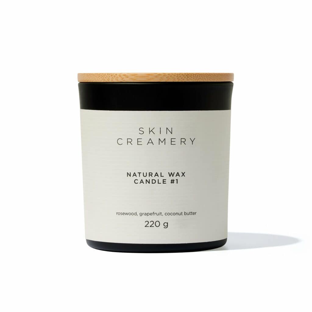 NATURAL WAX CANDLE #1 | ROSEWOOD, GRAPEFRUIT & COCONUT BUTTER | 220 G